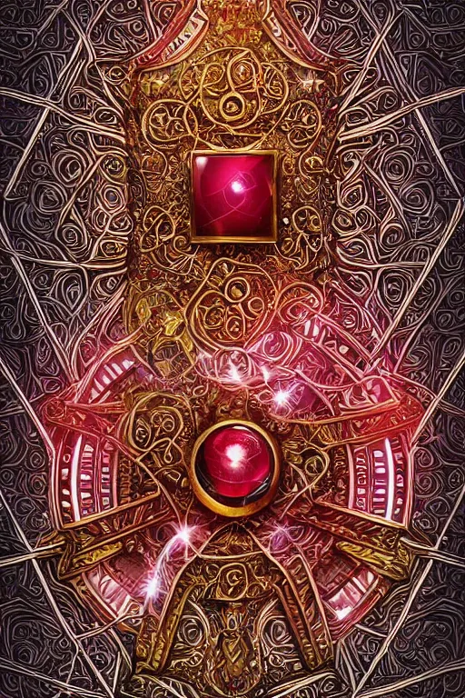 Prompt: a intricate background design intricate rune stones and rubies, flowers atomic stars, digital art, photorealistic, vivid colors, highly detailed, intricate