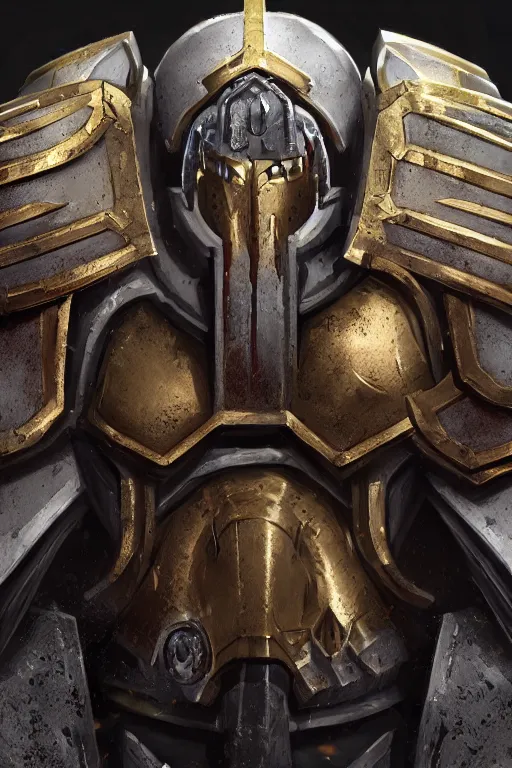 Image similar to armor portrait heros warhammer 4 0 k horus heresy fanart - the primarchs emperor by johannes helgeson animated with vfx concept artist & illustrator global illumination ray tracing hdr fanart arstation zbrush central hardmesh 8 k octane renderer comics stylized