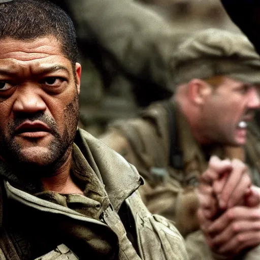 Image similar to Laurence Fishburne in Saving Private Ryan