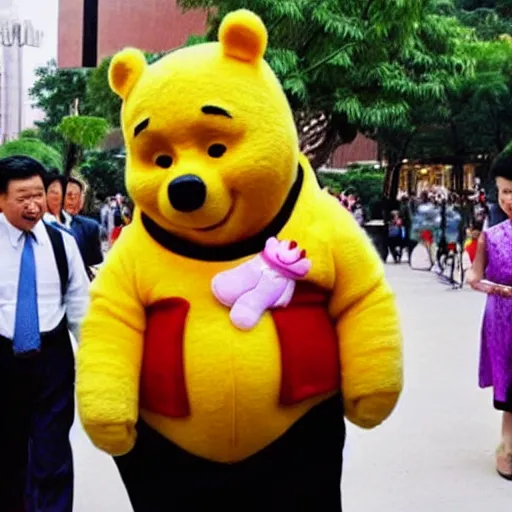 Image similar to Xi Jinping as Winnie the Pooh