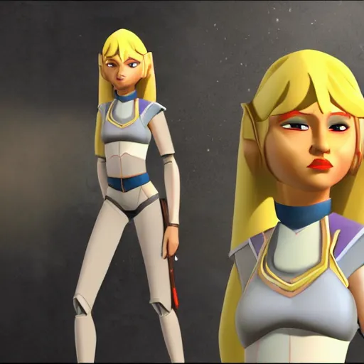 Image similar to Princess 'Kida' Kidagakash, in the Clone Wars, 3D animation, 4k,