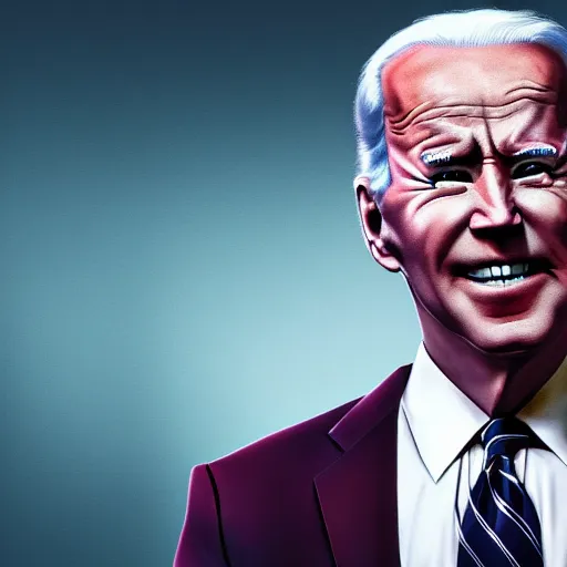 Image similar to devil body, with joe biden head, art in 4 k, high quality