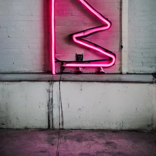 Image similar to neon graffiti sign, real life photography