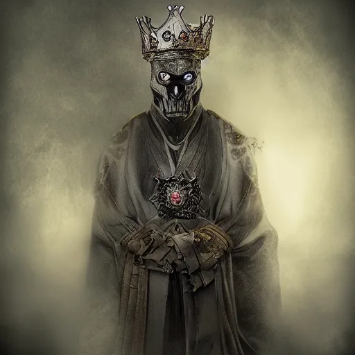 Prompt: Portrait of proclaimed ghost king, Canon EOS, Photo Manipulation by BADASSARTIST