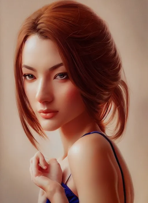 Image similar to photo of a gorgeous young woman in the style of stefan kostic, realistic, sharp focus, 8k high definition, insanely detailed, intricate, elegant, art by stanley lau and artgerm