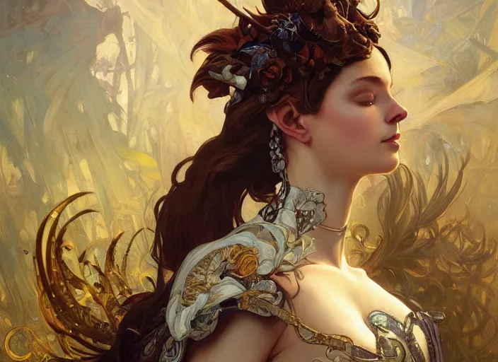 Prompt: beautiful maiden, full body, warcraft, fantastical, intricate, elegant, highly detailed, digital painting, art station, concept art, smooth, sharp focus, oil painting, art by caravaggio and greg rutkowski and alphonse mucha