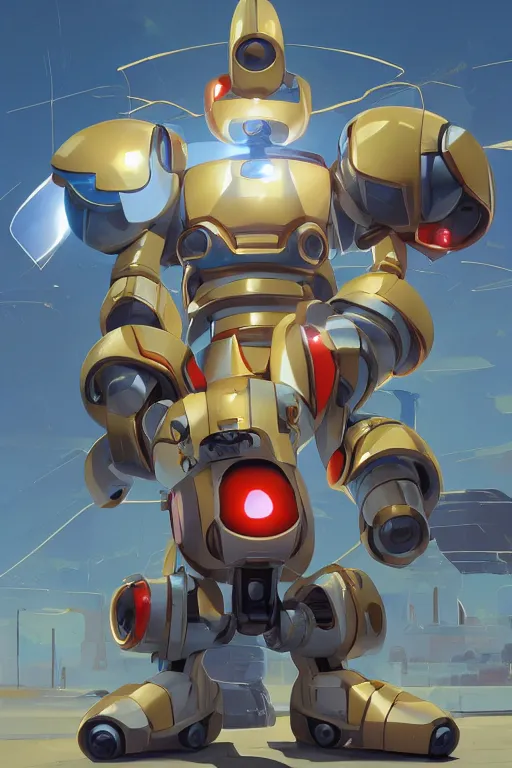 Image similar to metabots medabots medarotto medarot robot minimalist comics, behance hd by jesper ejsing, by rhads, makoto shinkai and lois van baarle, ilya kuvshinov, rossdraws global illumination ray tracing hdr radiating a glowing aura