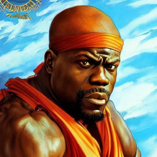 Prompt: kevin hart as dhalsim from street fighter, 4 k, ultra realistic, detailed focused art by artgerm and greg rutkowski and alphonse mucha