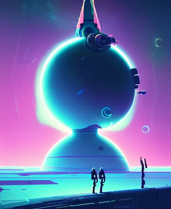 Prompt: robotic expedition of star birth by christopher balaskas and anton fadeev and beeple and norman rockwell, asymmetrical!!, asymmetry!!, hyperrealistic, energy motes, solarpunk, high contrast, intricate details, ultra detailed, space, nebula, sharp focus, astronomy, architecture concept, crisp edges, sharp edges, hdr, mist, reflections