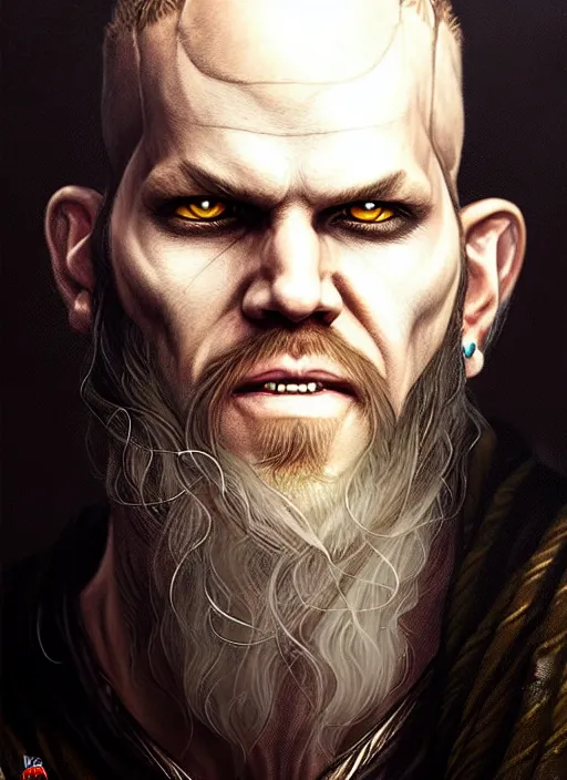 Image similar to a _ fantasy _ style _ portrait _ painting _ of floki, wicked, oil _ painting _ unreal _ 5 _ daz. _ rpg _ portrait _ extremely _ detailed _ artgerm _ greg _ rutkowski _ greg