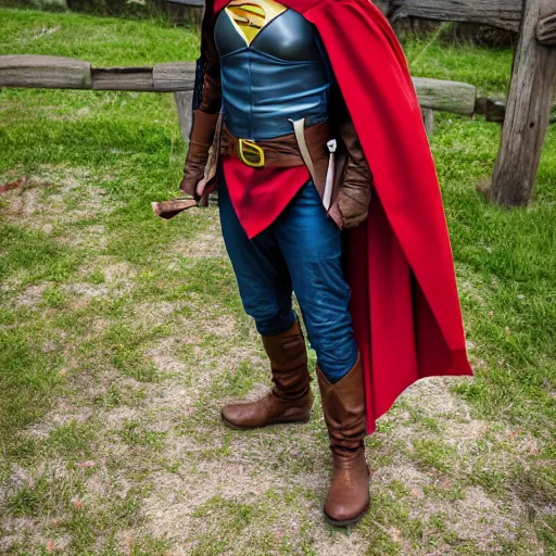 Image similar to DC's character Robin costume as Frodo, dslr photo