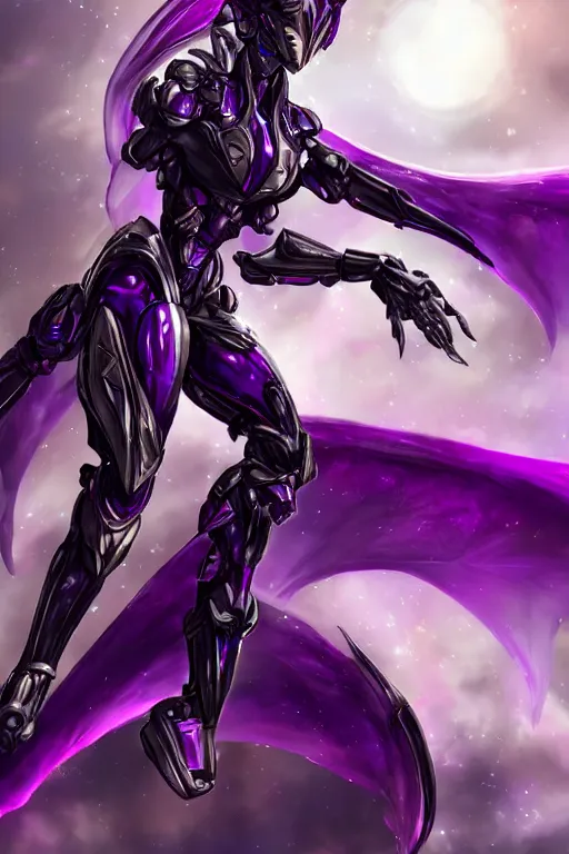 Prompt: galactic hyperdetailed elegant beautiful stunning exquisite giantess anthropomorphic sexy hot mecha female dragon goddess, purple body, purple metal ears, sleek eyes, smooth purple skin, purple armor, bigger than galaxy, epic proportions, epic scale, epic size, warframe destiny, furry, dragon art, goddess, giantess, furaffinity, octane