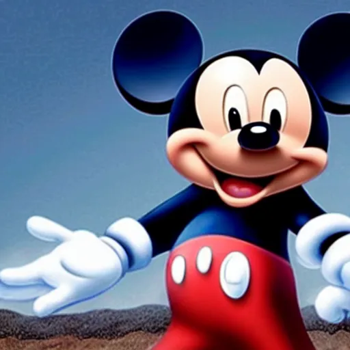 Prompt: still shot of mickey mouse in breaking bad