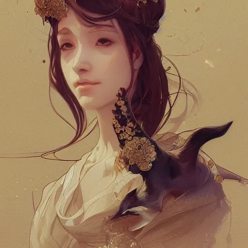 Image similar to Shibu Inu, intricate, elegant, highly detailed, digital painting, artstation, concept art, smooth, sharp focus, illustration, art by artgerm and greg rutkowski and alphonse mucha and francisco goya