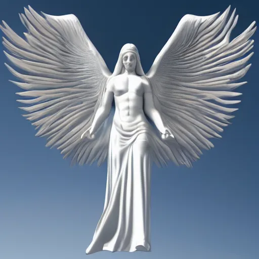 Prompt: 3 d model, high definition, biblically acurate angel, highly detailed, white, feathers, red, heavenly, dynamic lighting, realistic.