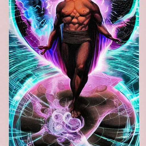 Prompt: a powerful psychic man emitting psychic power, psychic, psychic powers, detailed, highly detailed, hyper detailed, aesthetic!, trending on artstation, artstation, trending on tumblr, by Steve Ditko, fantasy, fantasy aesthetic!,