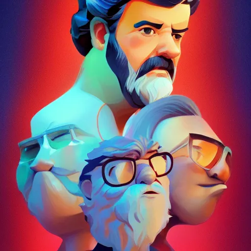 Image similar to face icon stylized minimalist george lucas, loftis, cory behance hd by jesper ejsing, by rhads, makoto shinkai and lois van baarle, ilya kuvshinov, rossdraws global illumination