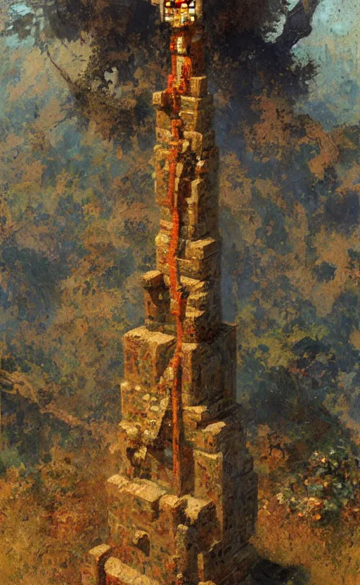 Image similar to Minecraft Herobrine Totem,painting by Gaston Bussiere, Craig Mullins