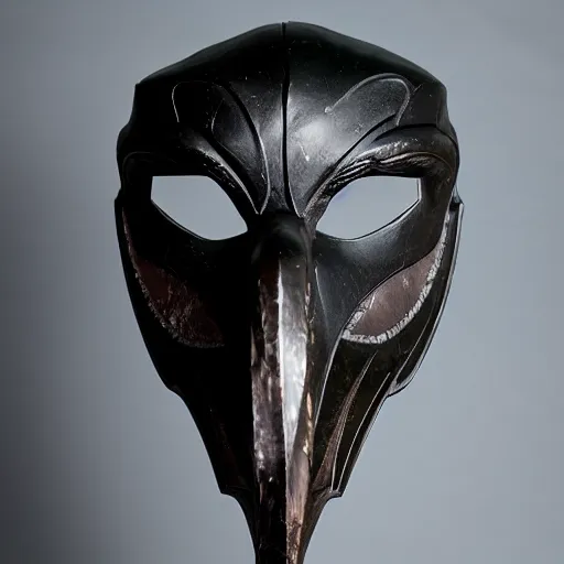 Image similar to mask of raven - god, studio photo