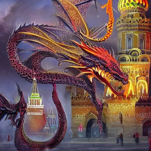 Image similar to fantasy_artwork_hyper_detailed_very_very_very_very_very_very_very_very_very_very_very_very_very_very_very_very_very of Dragon on the Red square, Moscow,