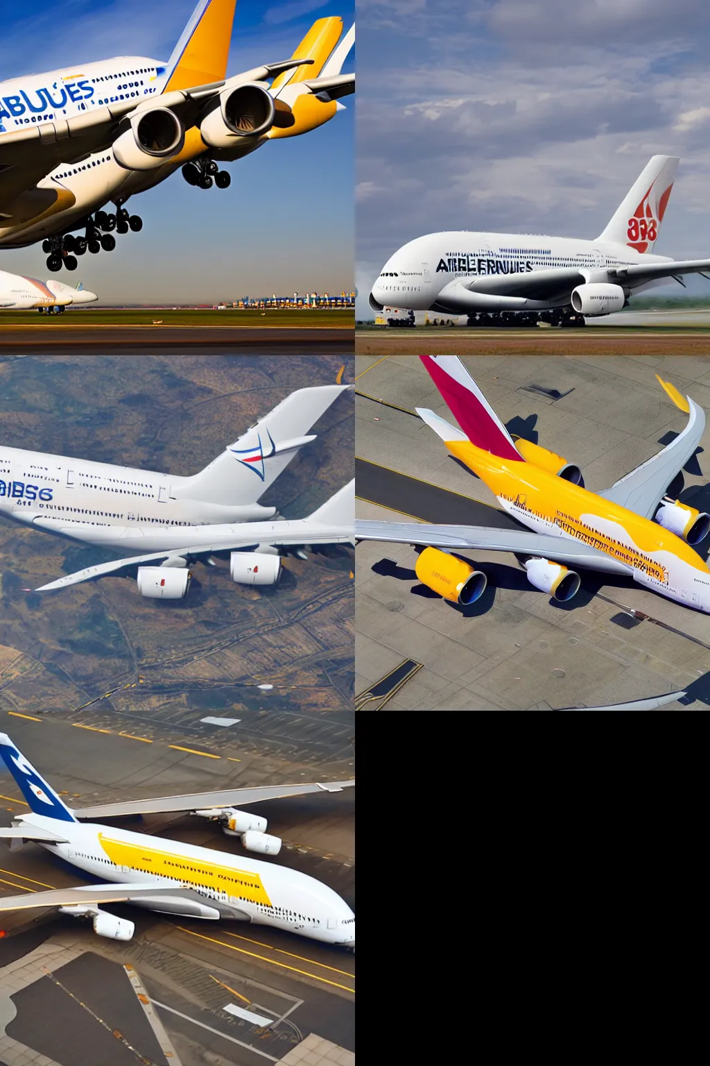 Image similar to Airbus a380 made of cheese, high quality aviation photograph, award winning