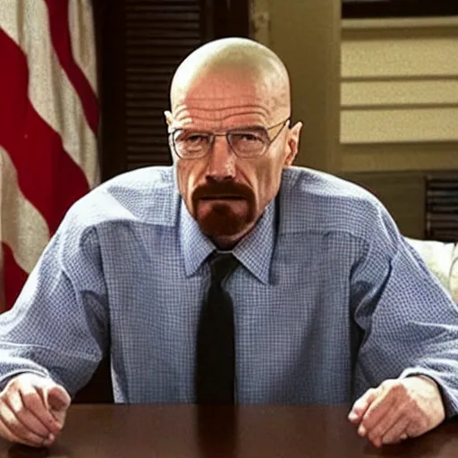 Prompt: walter white as president of the united states