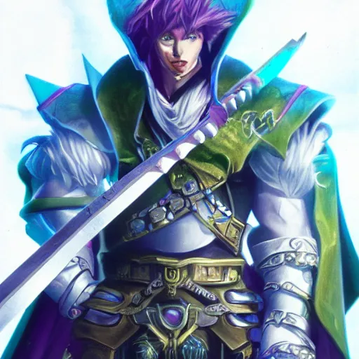 Prompt: Hand of ban , a video game JRPG villain, epic key art illustrated by Tetsuya Normura