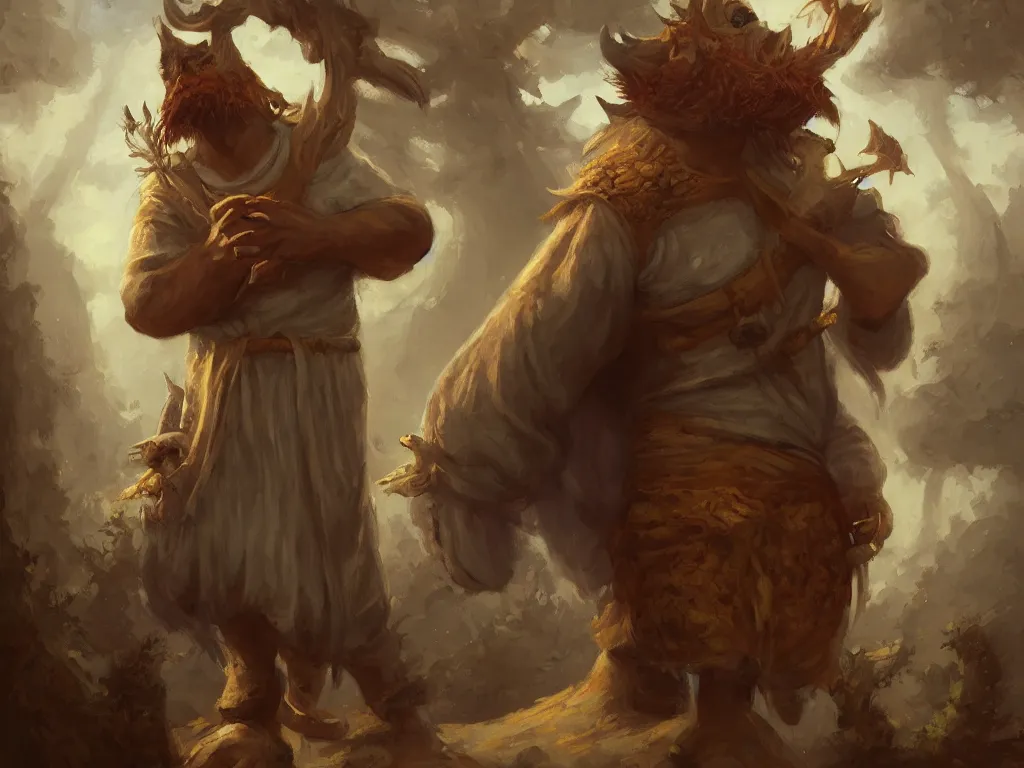 Image similar to man wearing with fish head wearing linen clothing by andreas rocha, by justin gerard, by anato finnstark