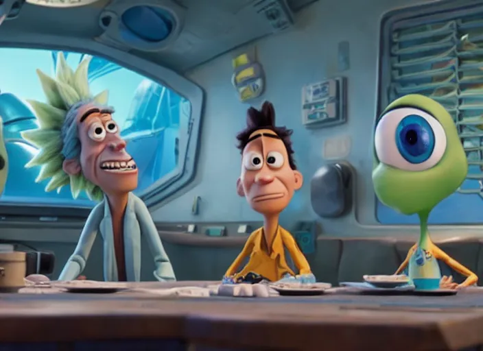 Image similar to film still of rick sanchez in the new pixar scifi movie 4 k,,,,,,,,,,,,,,,,,,,,,,,,,,,,,,,,,,,,,,,,,,,,,,,, aliens