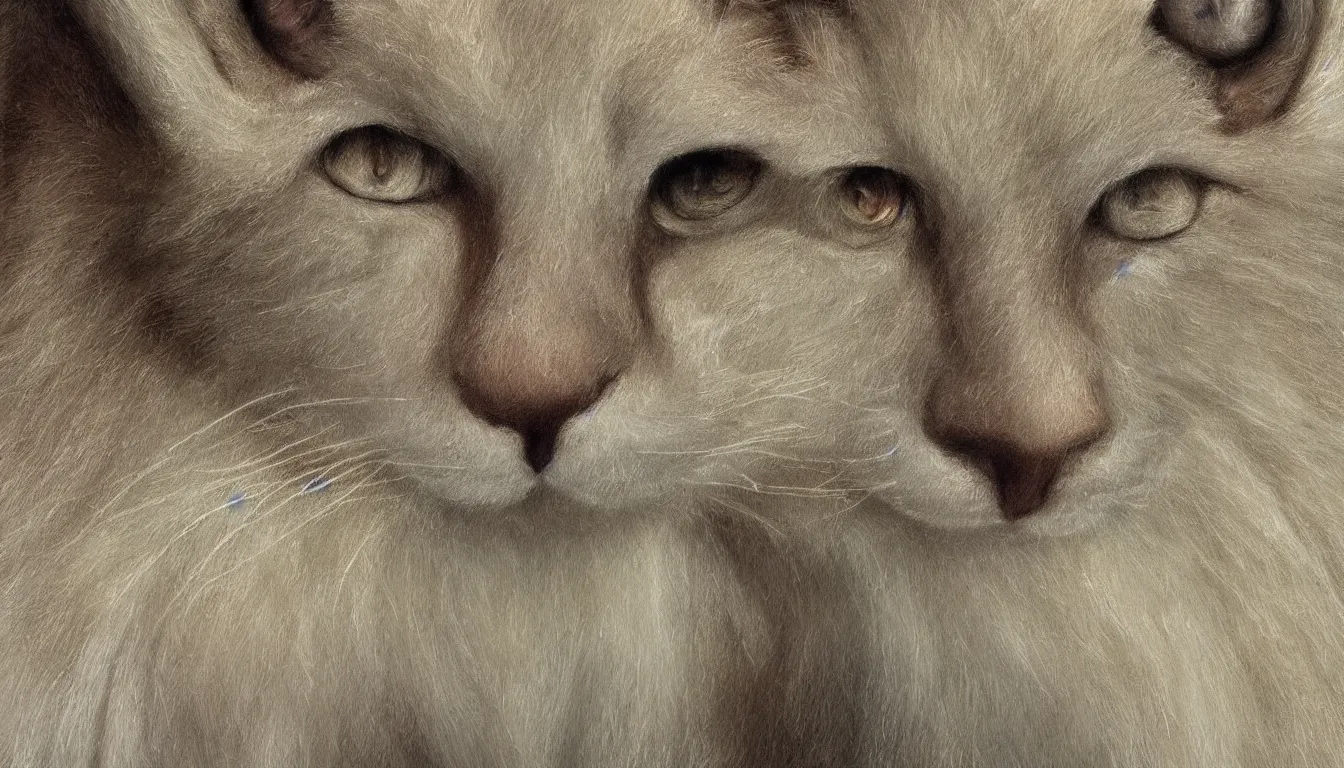 Prompt: white anthropomorphic lynx portrait by Carlos Shwabe, furry digital art, trending on artstation, 8k, highly detailed,