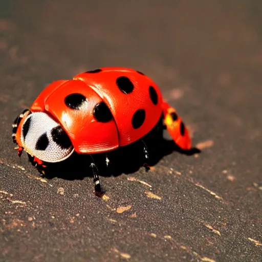 Image similar to a feline ladybug - cat - hybrid, animal photography