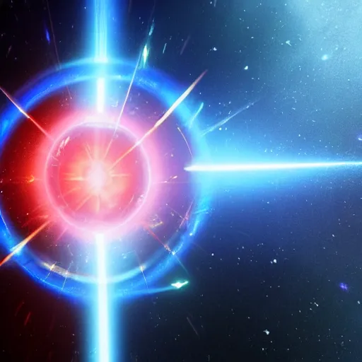 Prompt: blue circle of energy, light, cgi, sci - fi, hologram