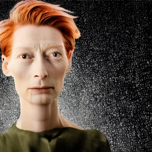 Prompt: tilda swinton lentils double exposure