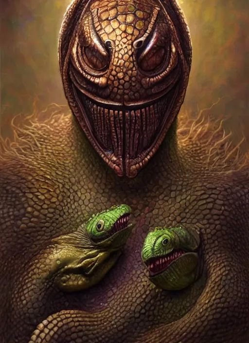 Prompt: kiwi fruit mf doom reptile eyes, kiwi fruit skin. intricate, elegant, highly detailed, centered, digital painting, artstation, concept art, smooth, sharp focus, illustration, artgerm, tomasz alen kopera, peter mohrbacher, donato giancola, joseph christian leyendecker, wlop, frank frazetta