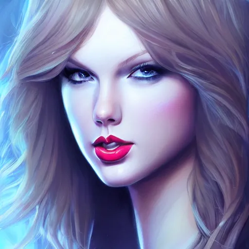 Prompt: portrait of taylor swift by charlie bowater