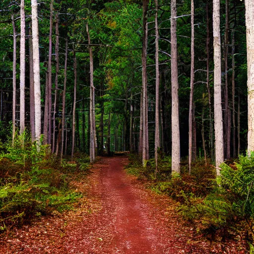 Image similar to a forest walk in modern colours