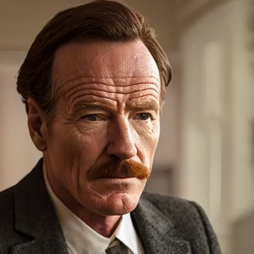 Image similar to still of Bryan Cranston in a Wes Anderson film