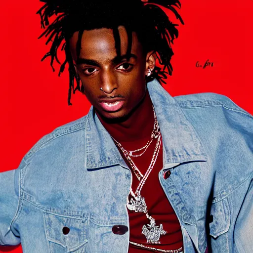 Image similar to playboi carti new album cover, red, album art, album cover