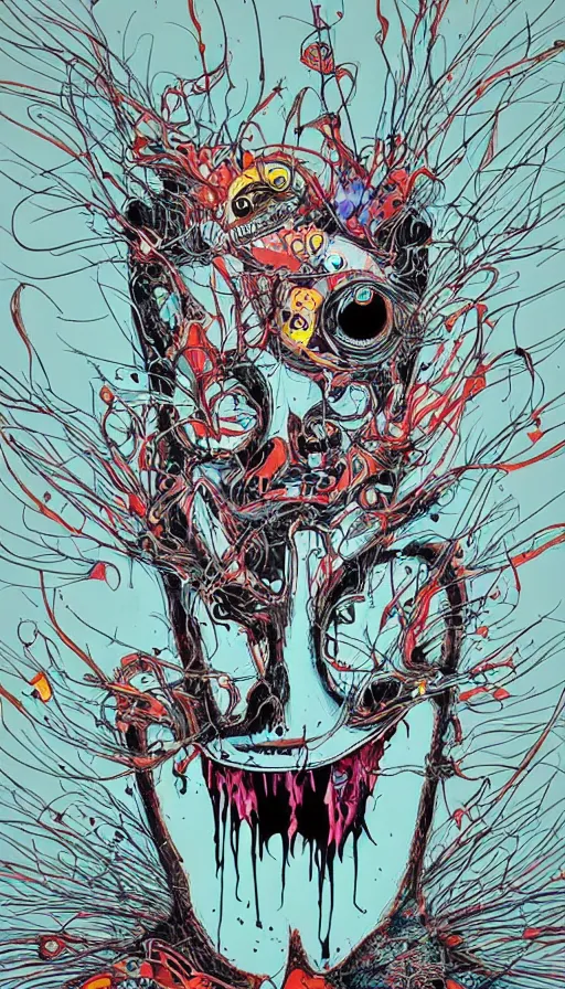 Image similar to techno artwork, by alex pardee