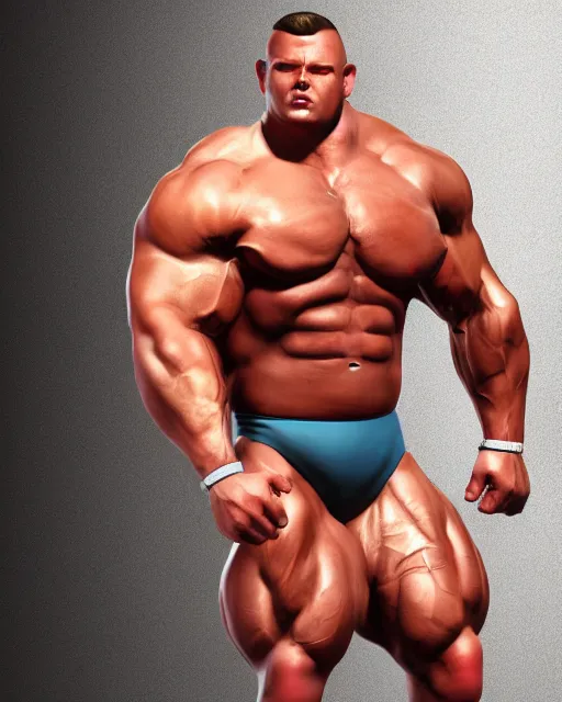 Prompt: muscular bodybuilder carl wheezer photorealistic detailed cinematic digital artwork