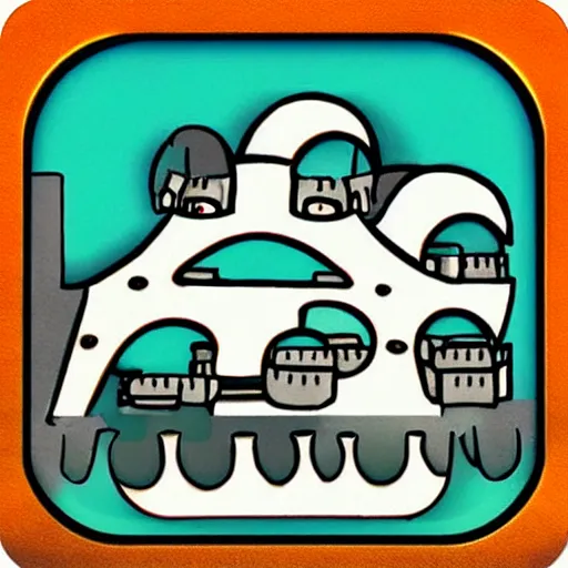 Image similar to creative app icon ,by studio ghibli ,by mc escher