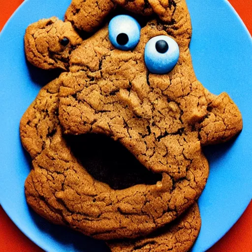 Prompt: nightmarish cookie Monster