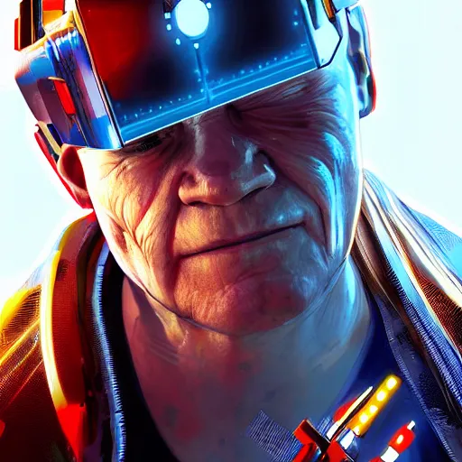 Image similar to cyborg john paul ii in cyberpunk 2 0 7 7, artistic artwork