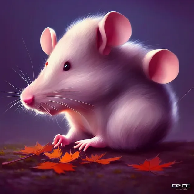 Prompt: epic professional digital art of 🐭 🐄 !!!🍁!!!, best on artstation, cgsociety, wlop, cosmic, epic, stunning, gorgeous, much detail, much wow, masterpiece