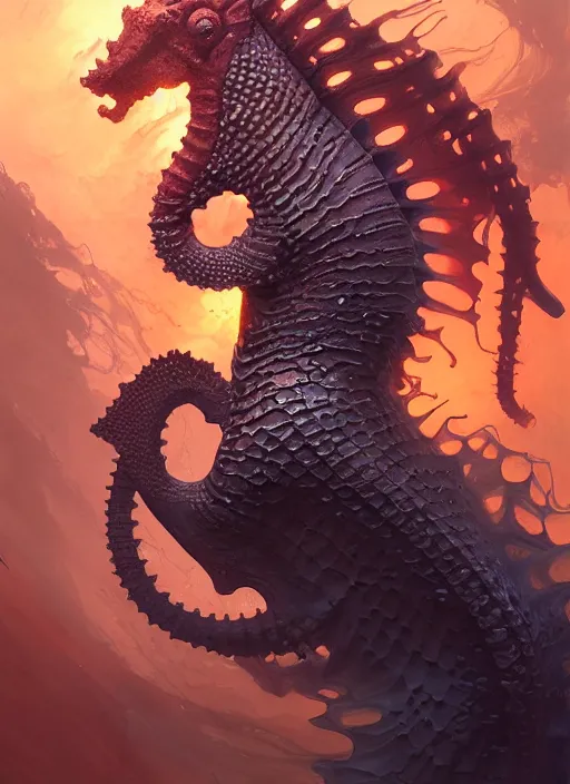 Image similar to subsurface scattering, seahorse themed samurai, translucent, by jesper ejsing, justin gerard, tomasz alen kopera, cgsociety and fenghua zhong, highly detailed, rim light, cinematic lighting, illustration, art, octane render, very coherent, cinematic, hyper realism, high detail, octane render, 8 k