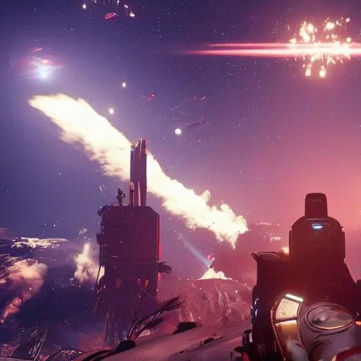 Image similar to mark zuckerberg in destiny 2, mark zuckerberg, destiny 2 in game background, screenshot