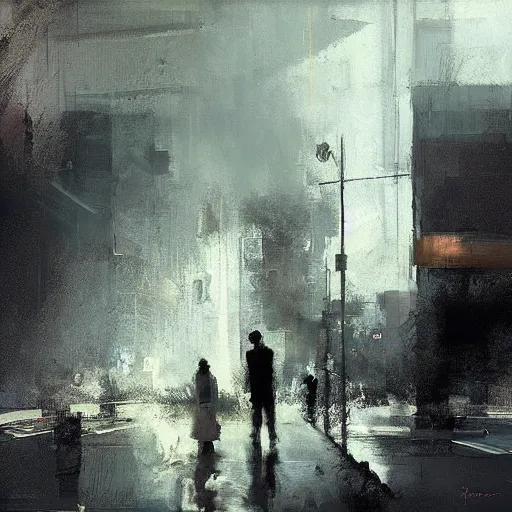 Prompt: contre - jour portrait of a young couple digital art by jeremy mann - triangle composition