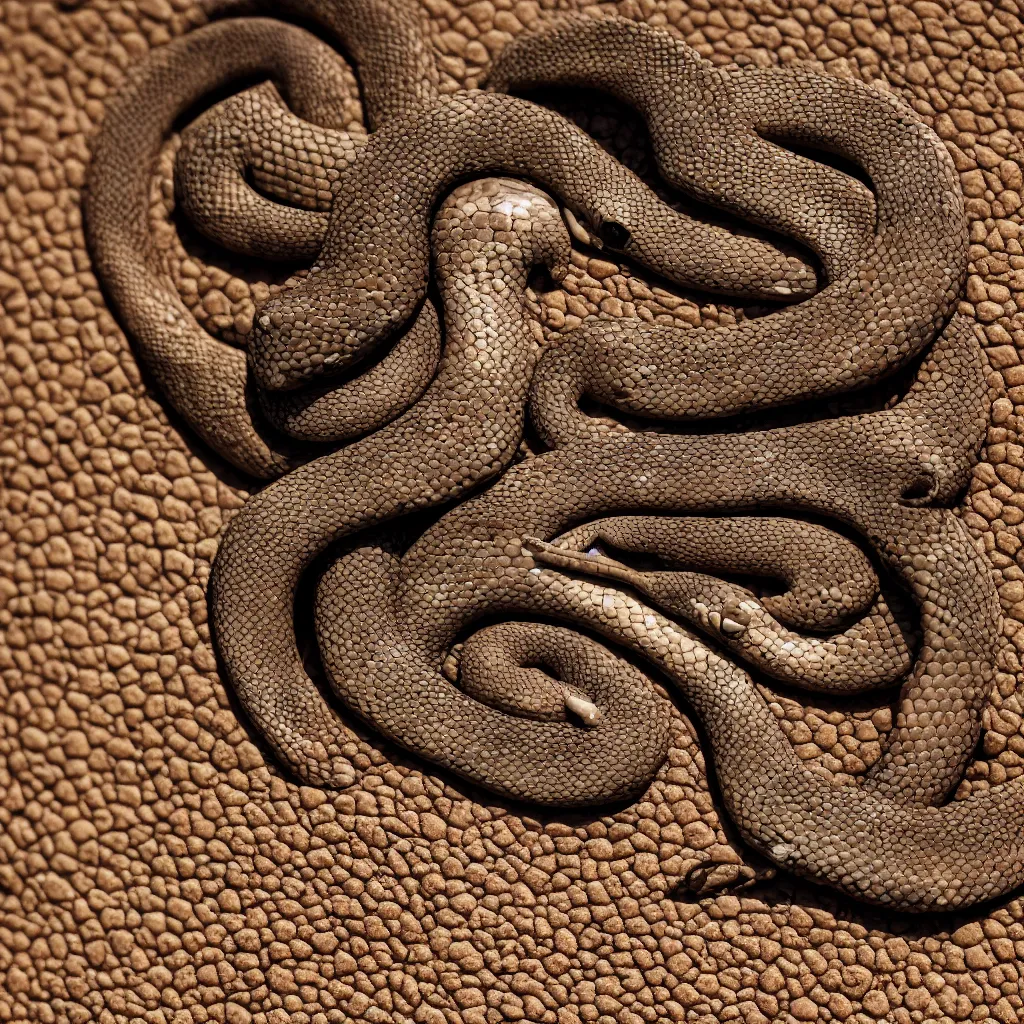 Prompt: diadem snake head in a desert, professional closeup photo, f / 2