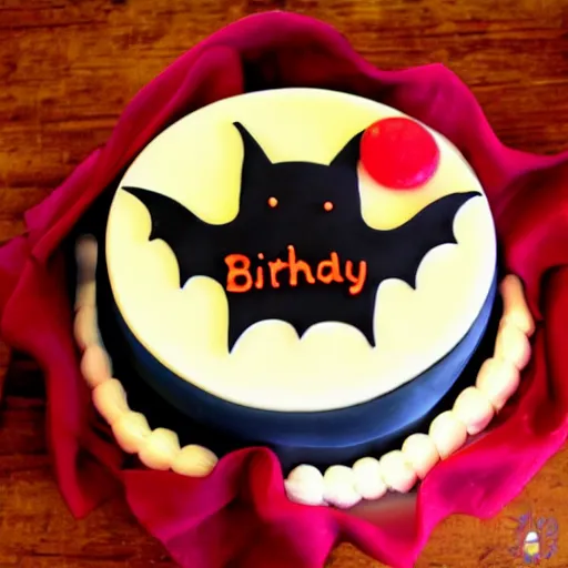 Image similar to bat birthday cake for girls,