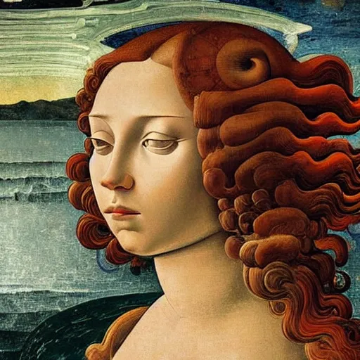 Image similar to space telescope painted by botticelli